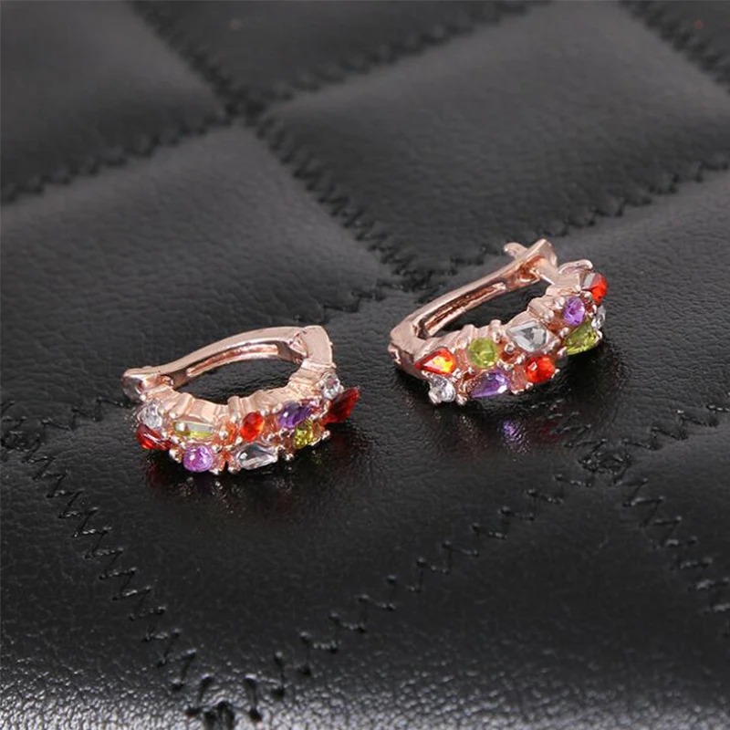 Женские серьги гвоздики с разноцветными кристаллами|studs earrings fashion jewelry|earings