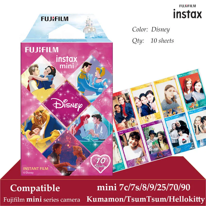 Fujifilm Instax Mini Film Princess10 Sheets fr 9 8 + 7s 70 90 25 Instant Polariod камера принтер для смартфонов SP2