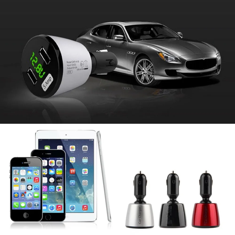 Автомобильное зарядное устройство USAMS с двумя портами автомобильное 5A двойной USB