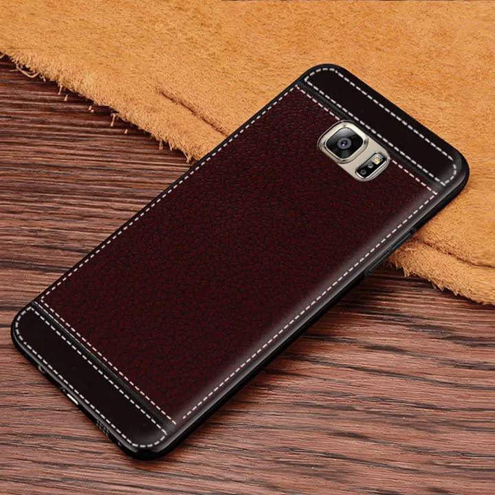 Для Galaxy Note 5 чехол с текстурой личи, мягкий ТПУ чехол, чехлы для Galaxy Note5 N920A N9200 SM-N920 N920C Coque Etui Kryt
