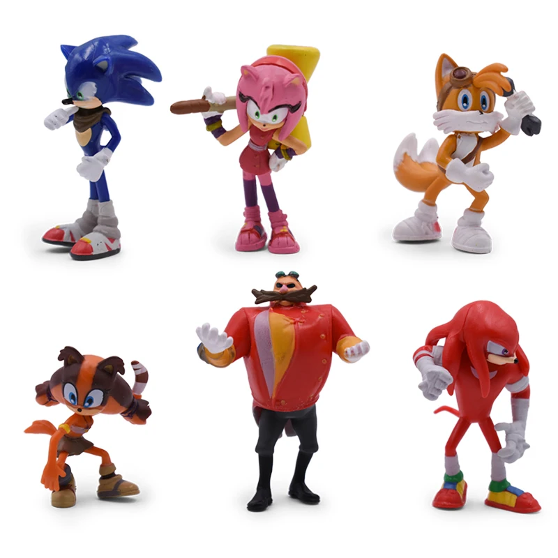 Sonic зубная щётка 6 шт./компл. кукла аниме Рисунок Игрушки 4st поколения бум Редкие Dr Роботник тени ПВХ игрушки для детей герои подарок 4-7 см