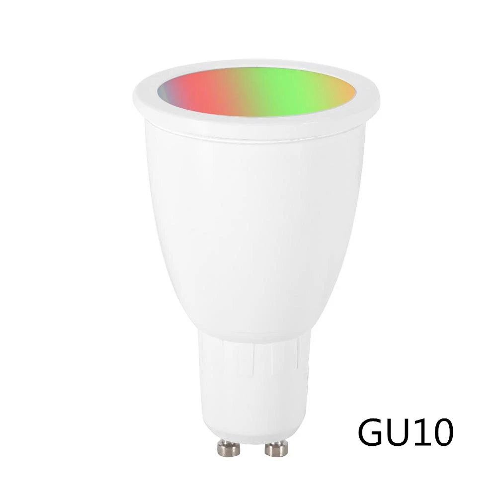 WiFi умный светильник лампа GU10/E27 RGBW 6 Вт Светодиодный светильник с регулируемой яркостью, совместимый с Alexa& Google, домашний дистанционный светильник