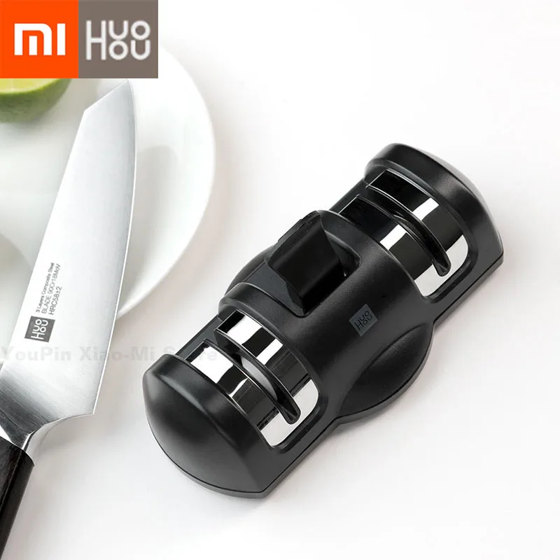 Xiaomi Mijia Huohou Knife Sharpener 2 Stages Double Wheel Whetstone Tool for Kitchen | Электроника