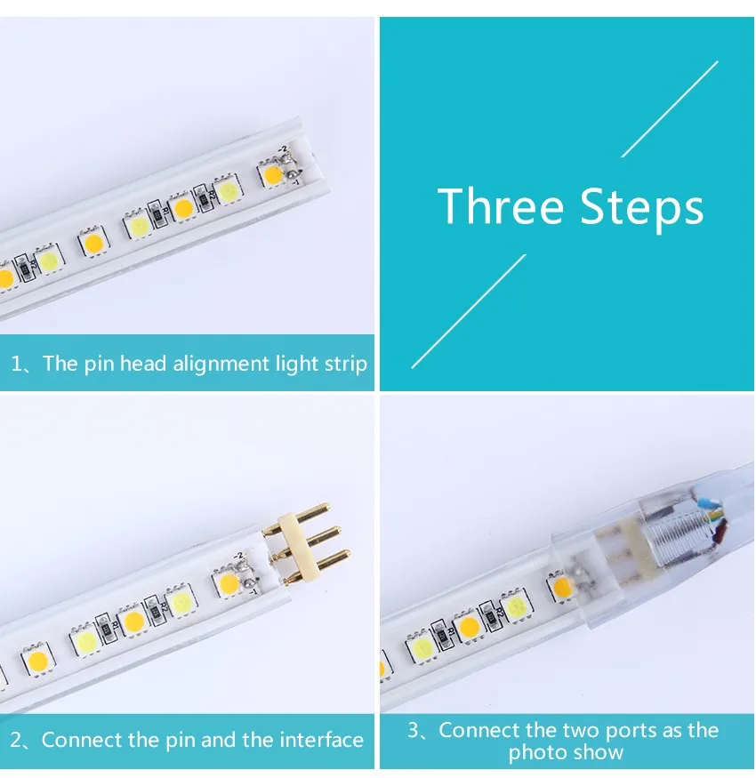 AC 220 В Светодиодные ленты SMD5730 теплый белый 120 светодиодный/M IP65 Водонепроницаемый светодиодный ленты свет+ Мощность разъем 1 м/2 м/3 м/4 м/5 м/8 м/10 м/ 15 м свет пояса