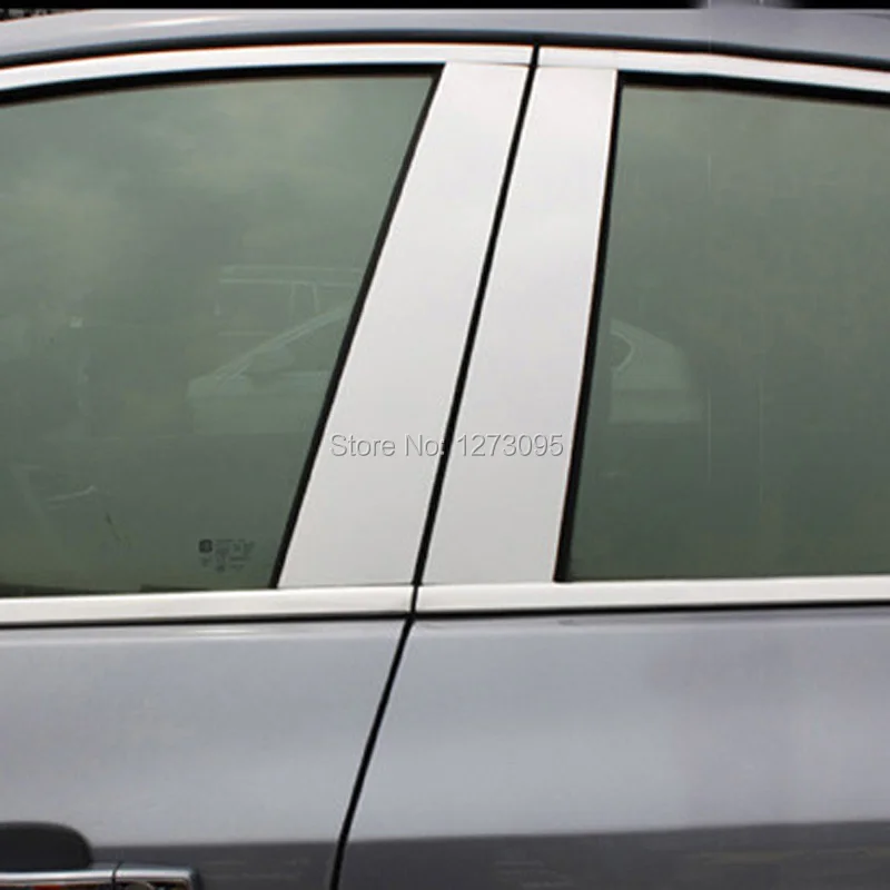 Для Vauxhall Opel Astra J 2010- Нержавеющая сталь центр B/C столб оконная рама формовочная отделка протектор автомобиля Стайлинг Аксессуары 8 шт