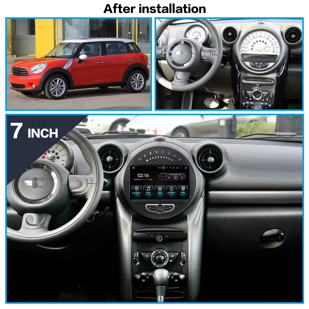 Aotsr Android 8 0 GPS навигация автомобильный DVD плеер для BMW mini 2006-2013 мультимедиа радио