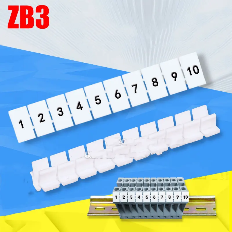 100 шт. клеммные колодки на Din-рейку ZB3 | Обустройство дома
