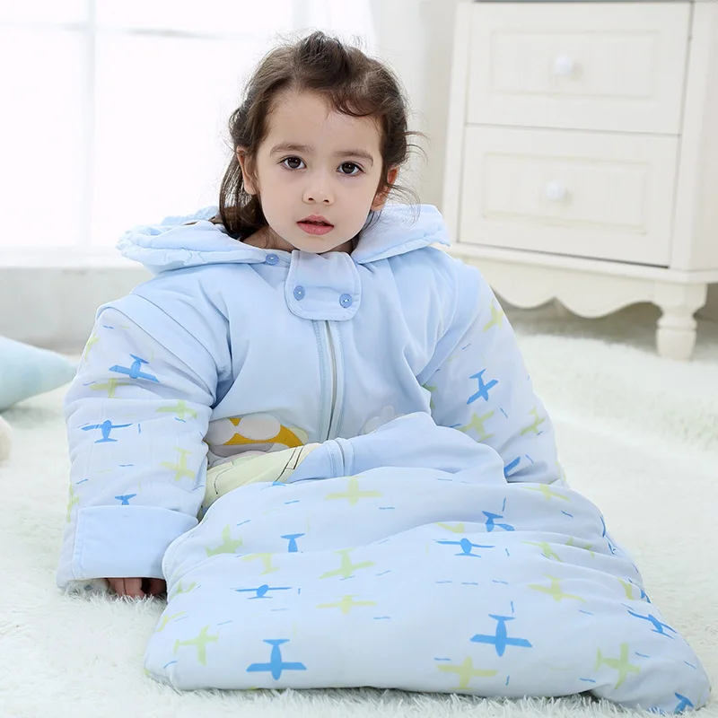 Фото Милый спальный мешок для новорожденных Детские утепленные спальные мешки на