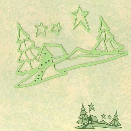 Металлические режущие штампы новый трафарет для декораций деревьев и домиков