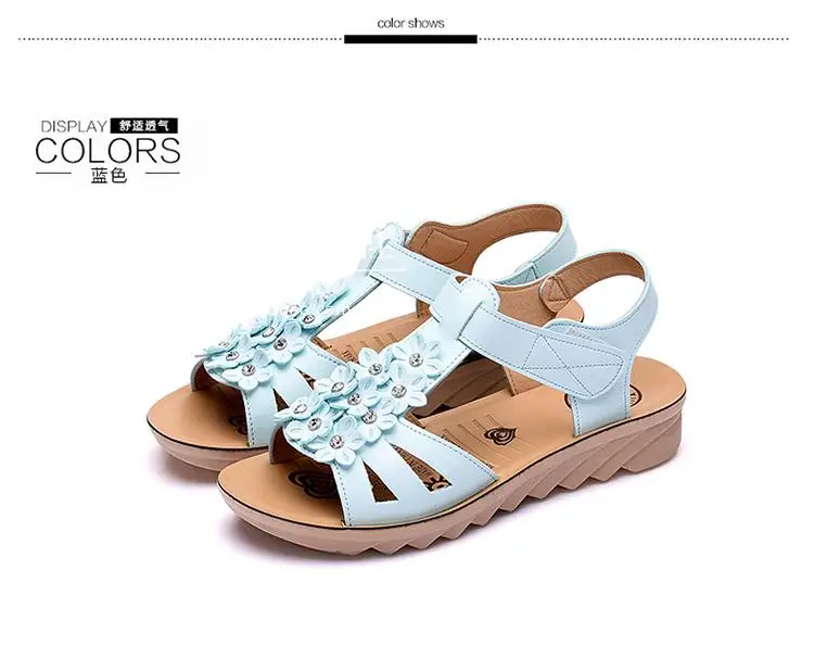 2017 г. новые летние сандалии на плоской подошве Женская Корейская версия обуви с