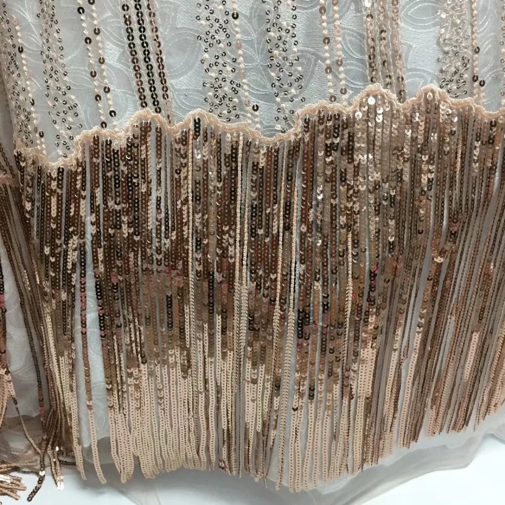 5 ярдов Высокое качество свадебное платье французское кружево Мода пайетки