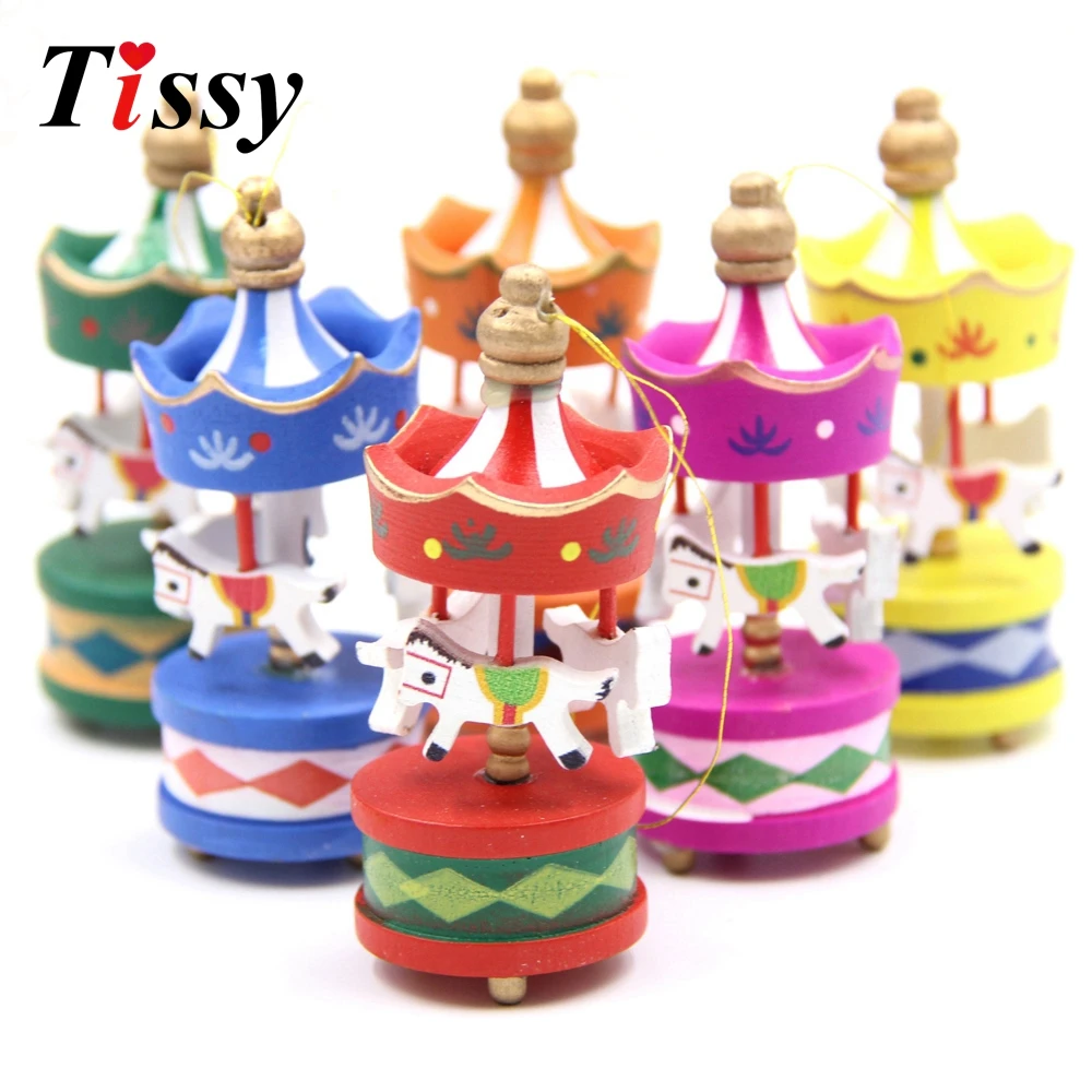 6 шт./компл. милая карусель Творческое Оформление рабочего стола веселое дерево