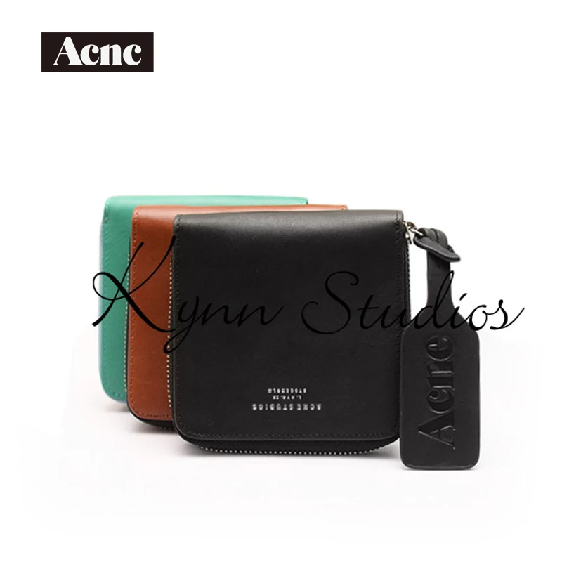 Acne женский короткий Стандартный кошелек из натуральной кожи Модный от acne