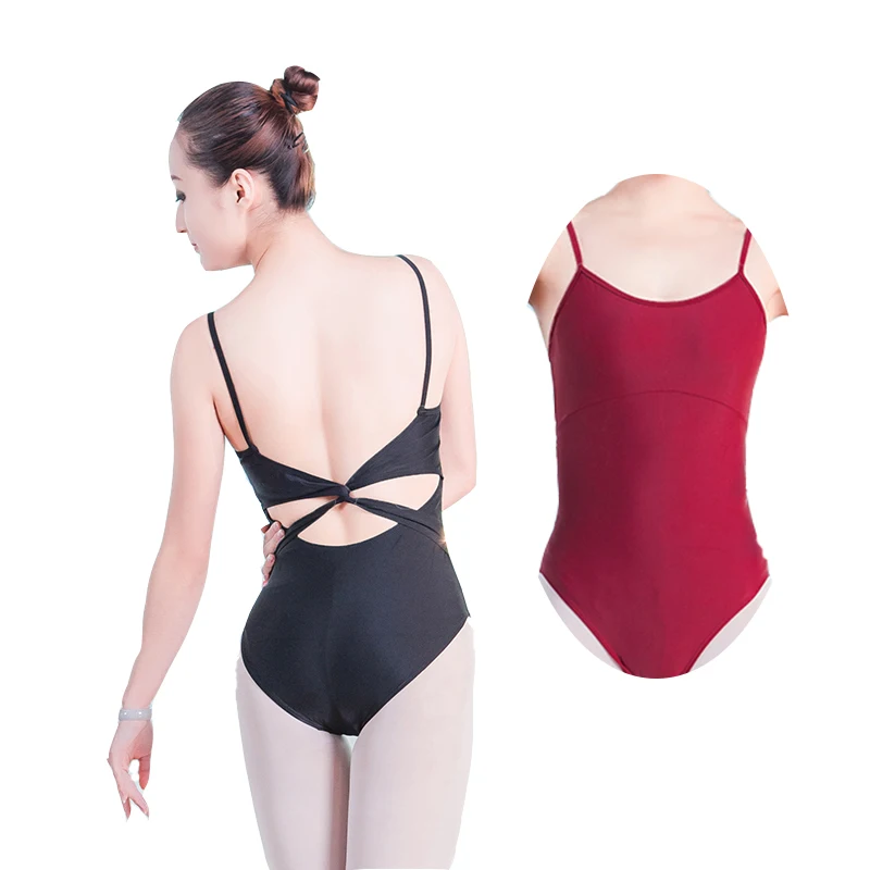 Black Women Gymnastics Leotards Spandex Camisole Ballet Clothes Girls Adults Dance Wear | Тематическая одежда и униформа