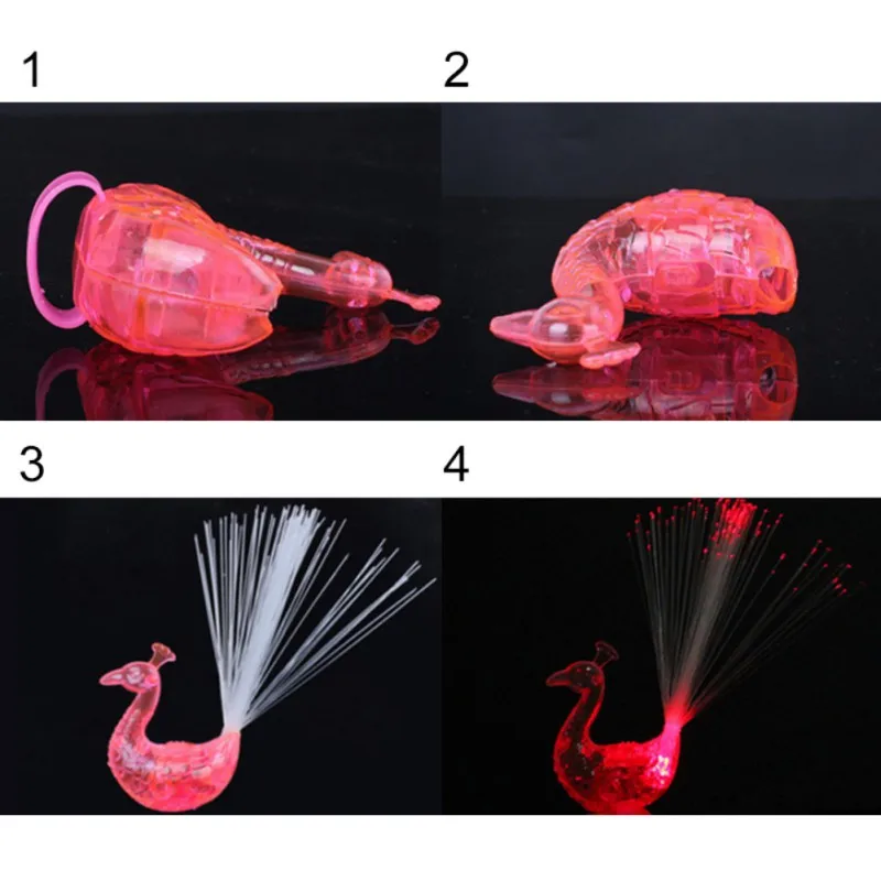 1 шт. лампа в виде павлина на палец красочные светодиодные светящиеся кольца