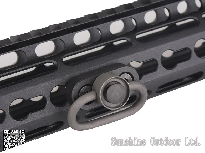 BK Охотничий KeyMod QD Слинг поворотный адаптер крепление для KAC NSR Handguard Rail BK/DE с KeyMod отверстие - Цвет: BK