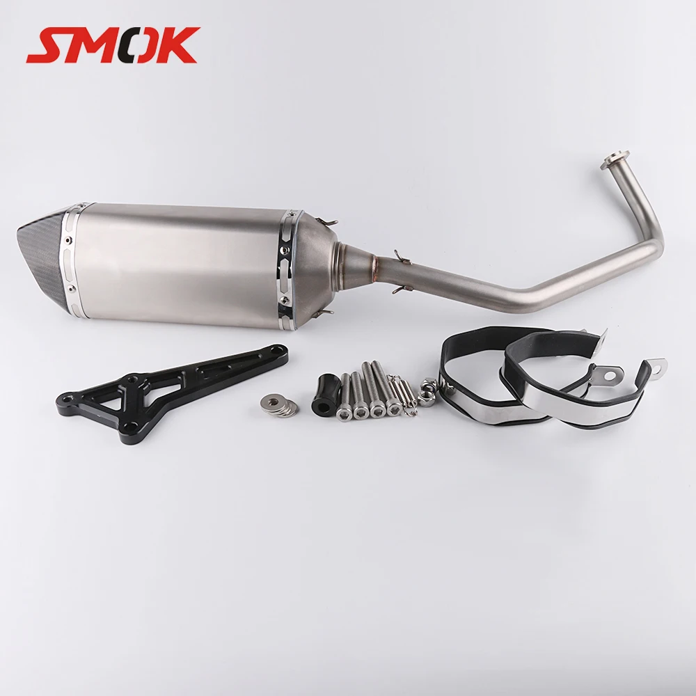 SMOK Мотоцикл Скутер из нержавеющей стали углеродного волокна глушитель выброса