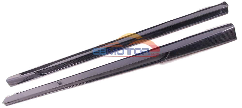 Реальные углеродного волокна боковые юбки спойлер сплиттер для Mercedes benz W204 C63 F/L