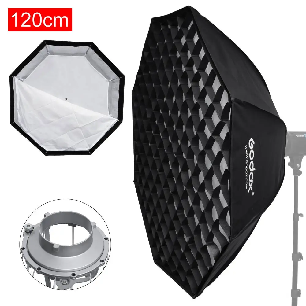 Godox 47 &quot/120 см Octagon Зонт Quick Setup Softbox с Bowens горе Honeycomb сетки вспышка Speedlight для студии