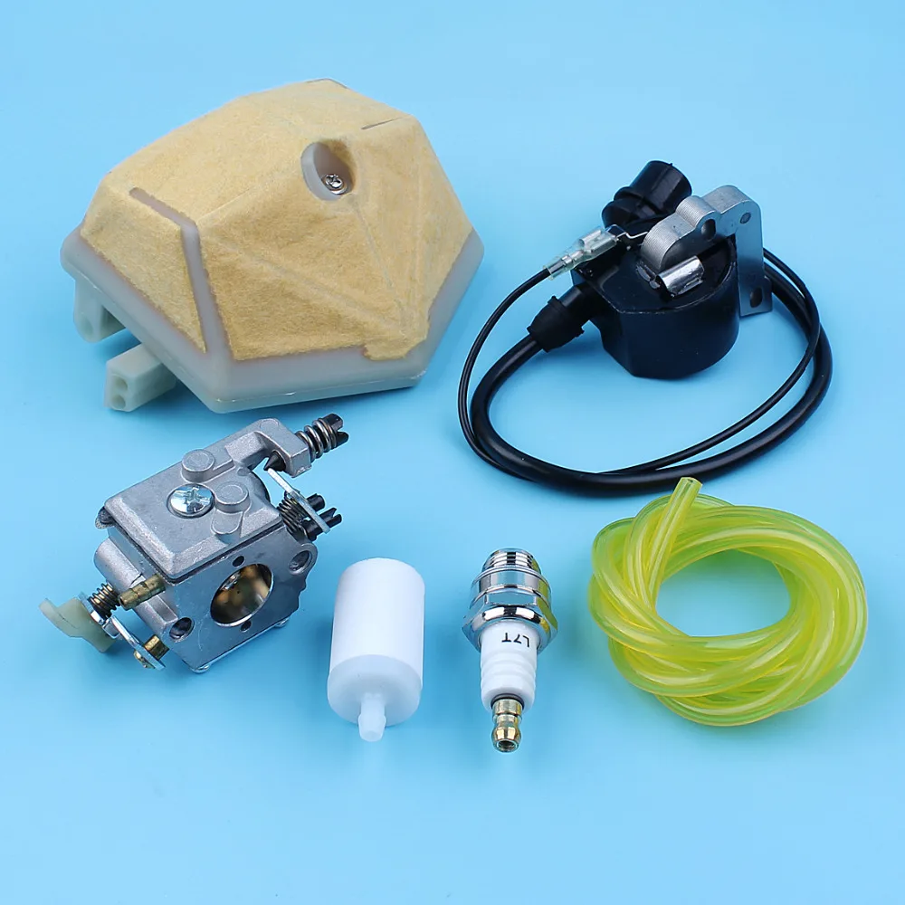 

Карбюратор, модуль зажигания, катушка, воздушный топливный фильтр, комплект для Husqvarna 51 55 бензопила для ранчо Walbro WT-170, 503281504