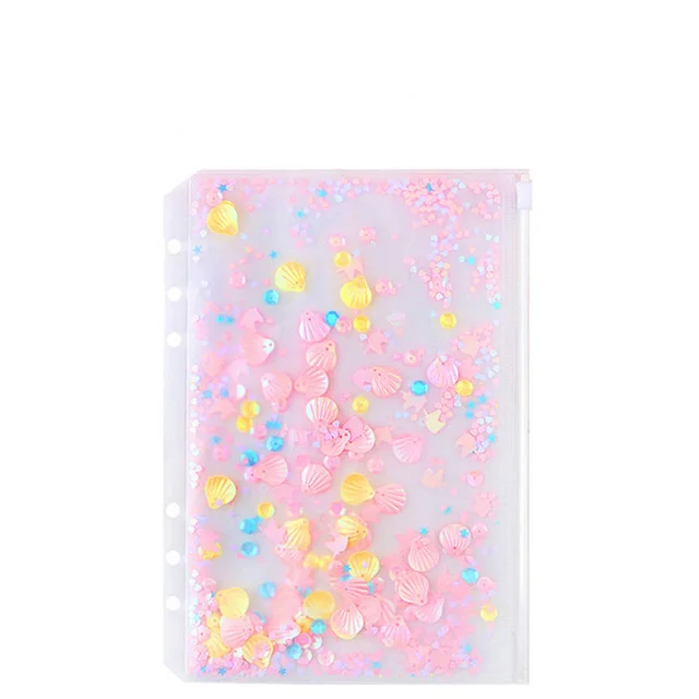 pink storage bag A5 A6 Блокнот из войлочной ткани, блокнот с отрывным листом, бумажный планировщик, внутренние страницы, кольца, канцелярские принадлежности, Подарочный журнал путешественника - Цвет: pink storage bag