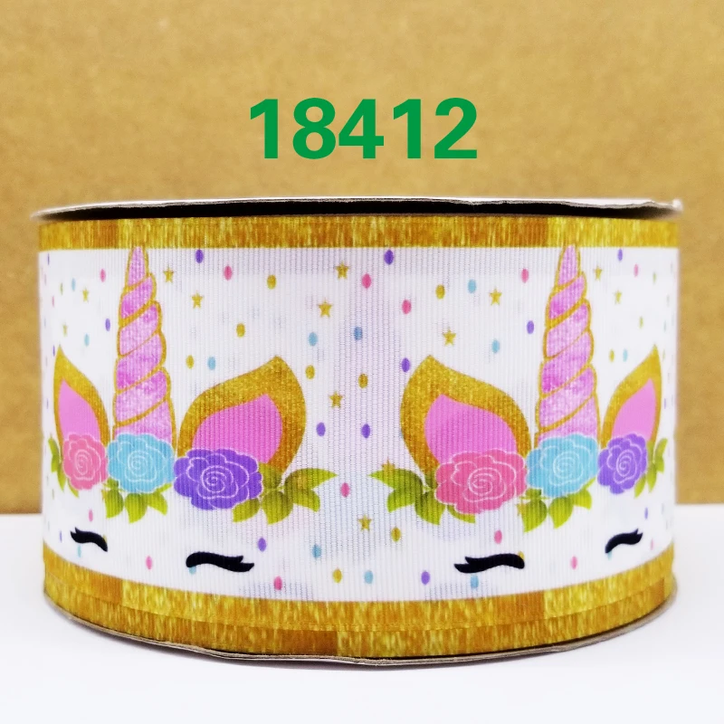 Бесплатная доставка 2017 новое поступление 50 ярдов Мультяшные ленты с принтом follow