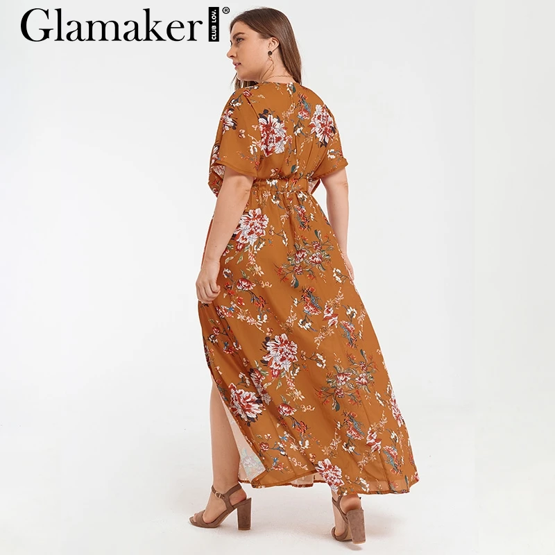 Женское длинное платье в стиле бохо Glamaker элегантное голубое повседневное с