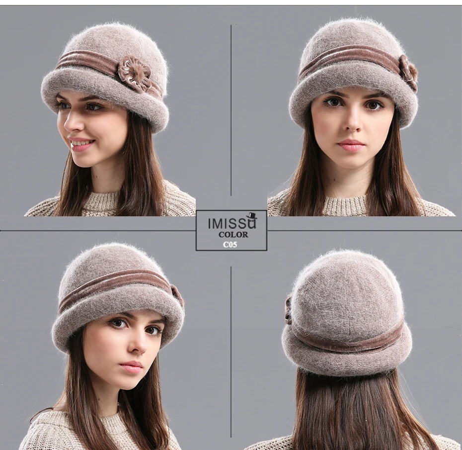 IMISSU Осень Зима Fedora Кролика Hat для Женщин Мода Повседневная Cap Твердые Цвета Gorros Крышка женщин Шляпы Вводная Часть Femme