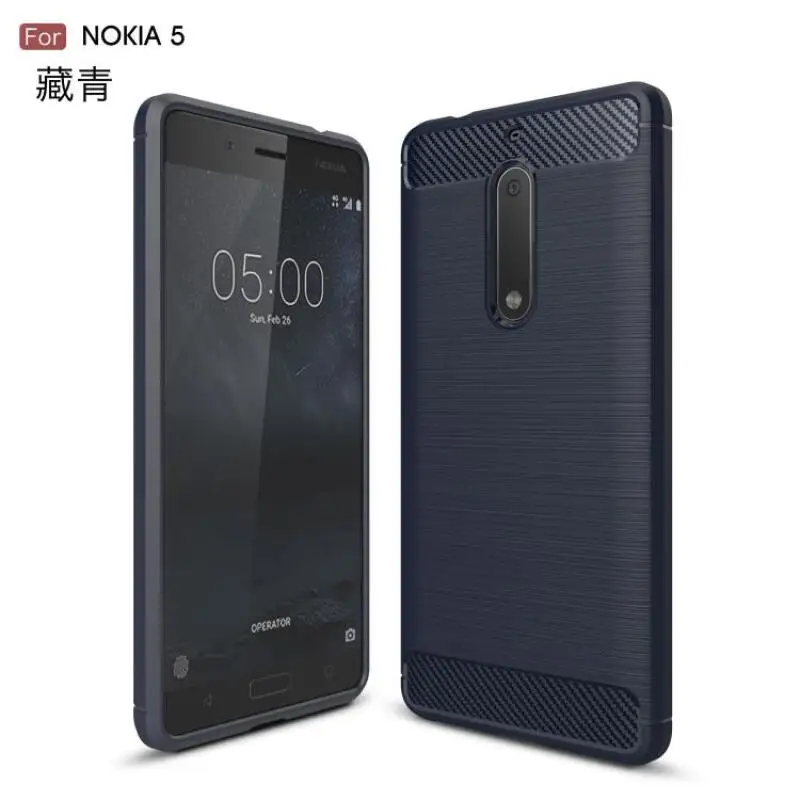 Чехол с защитой от царапин 3D из углеродного волокна для Nokia 5,1 plus 3,1 2,1 1X6 6 7plus 2 3 5 6 7 8 9 мягкий чехол из ТПУ для мобильного телефона