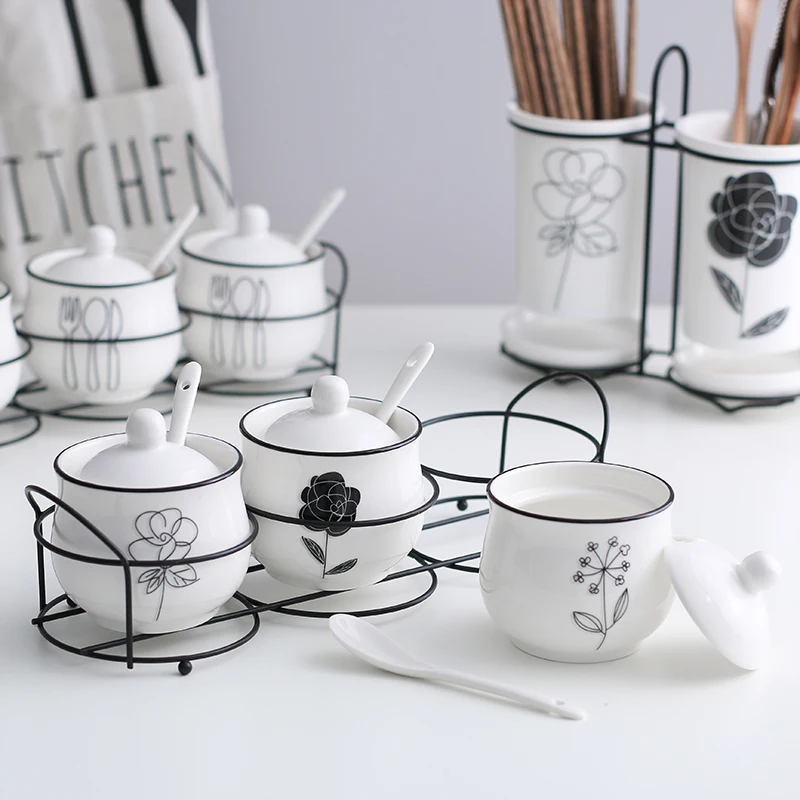 Креативный керамический Европейский ароматизатор три набора кухонной утвари. |