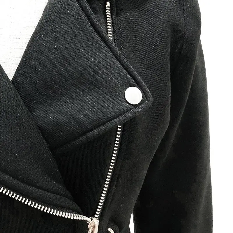 Осень 2019 готические Теплые повседневные женские куртки в стиле High Street белые