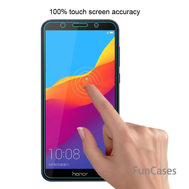 For Huawei Y5 Prime 2018 Tempered Glass Y9 Y6 Screen Protector on Honor 8X 6X 7X 7A 7C Protective | Мобильные телефоны и