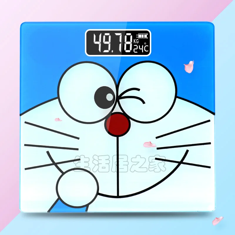 180 кг/50 г мультфильм Doraemon ЖК дисплей ванная комната весы квадратные цифровые