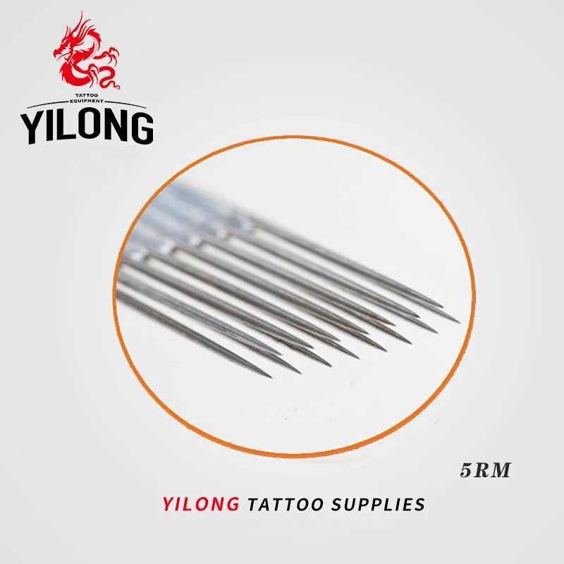 50 шт. (5RM) профессиональные иглы для тату круглые изогнутые Magnum медицинский
