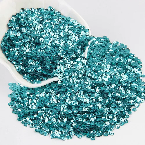 4mm CUP LTblue Пайетки синие 3 мм 50 мм плоские круглые чашки свободные ПВХ блестки DIY ремесла для шитья одежды аксессуары Lentejuelas Manualidades 20 г - Цвет: 4mm CUP LTblue