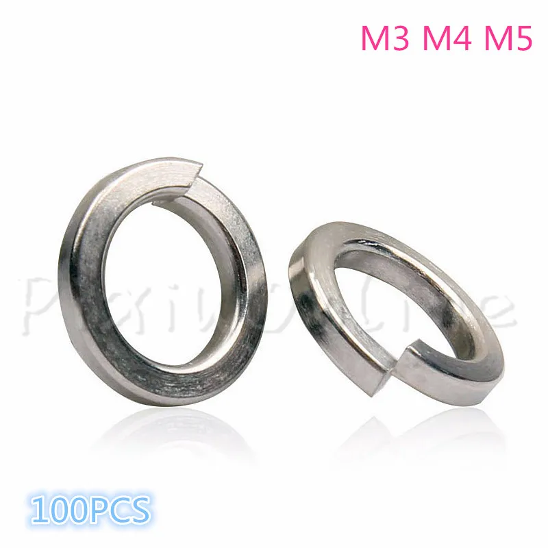 100 шт. ST069b M3M4M5 из нержавеющей стали шайбы весна pad фиксирующий винт шайба