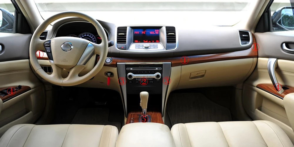 Для Nissan teana J32 2008-2012 внутренняя Центральная панель управления дверная ручка 5D наклейки из углеродного волокна наклейки аксессуары для стайлинга автомобилей