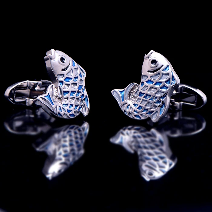 Мужские Запонки KFLK высококачественные дизайнерские запонки на кнопках с синими