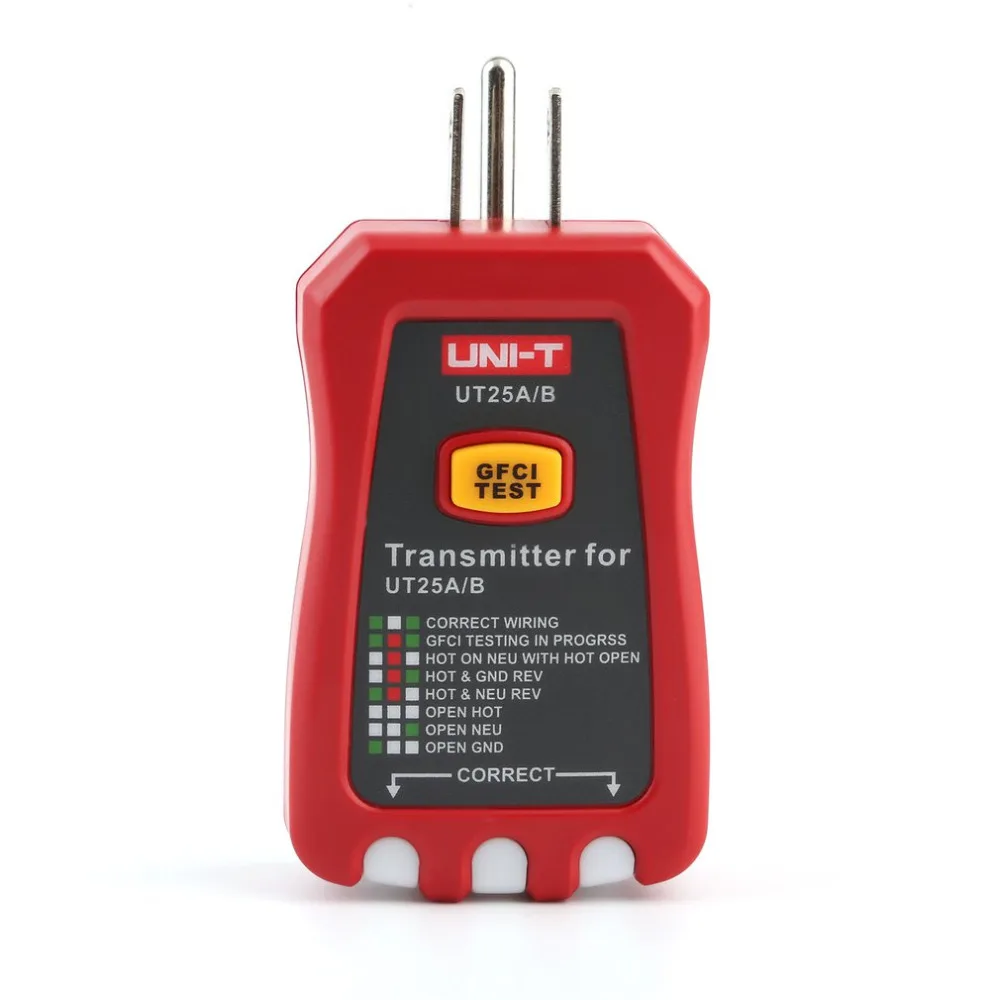 UNI T UT25A автоматический выключатель Finder гнездо предохранителя тестер электрик