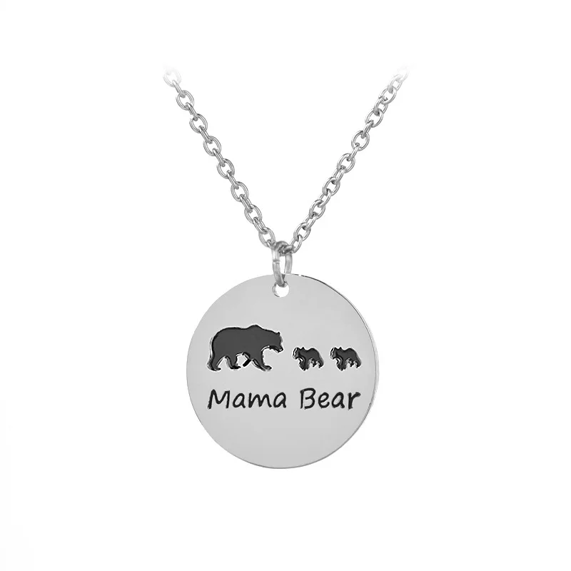 Hot Wholesale Cute Mama Bear Pendant Necklace Women Choker Collares Jewelry Custom Gift Fof Family | Украшения и аксессуары