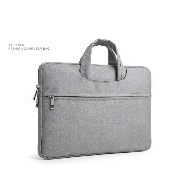 Laptop Bag Men'S Briefcase Simple Office Business Tote For Macbook/Air/Pro Light Gray Polyester | Багаж и сумки