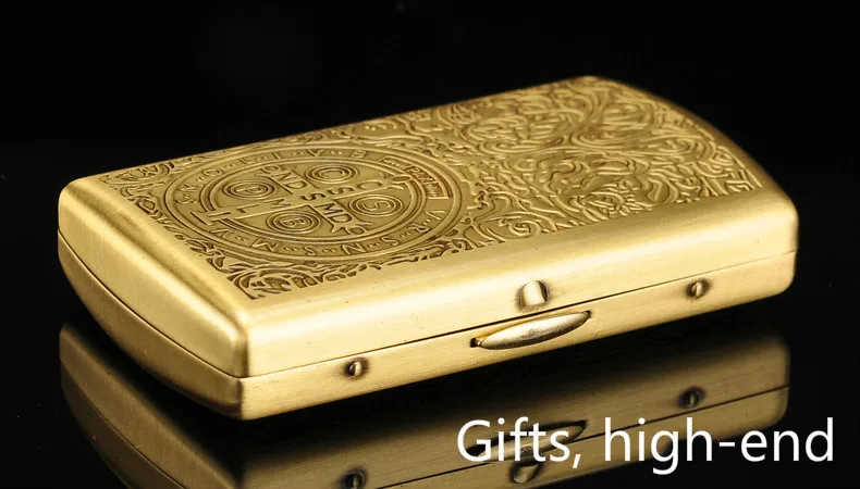 Двухсторонний чехол из чистой меди с 12 вырезанными сигаретами | Дом и сад