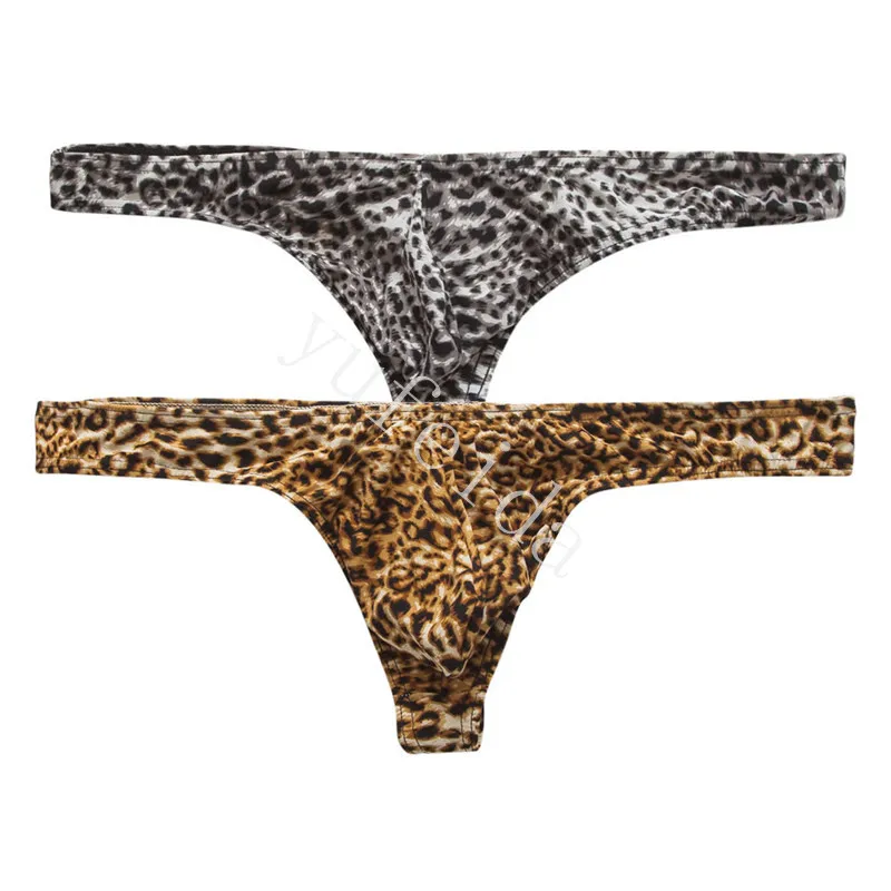 Мужское нижнее белье YUFEIDA леопардовые стринги с низкой талией|thong men|pouch thongmens jockstrap