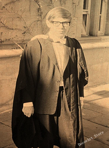 Картина на холсте с ученым Стефаном Вильямом Hawking винтажная Настенная картина