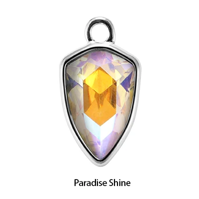 Paradise Shine Прозрачный горный хрусталь Подвеска Аксессуары Металлическая Подвеска стеклянные камни для украшения ювелирных изделий Ожерелье Стразы diy подвеска - Цвет: Paradise Shine