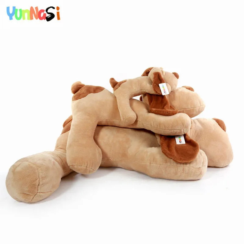 Satin Al YunNasi 120 Cm Köpek Oyuncak Doldurulmuş Hayvanlar Bebek Kawaii Yumuşak Peluş Yastık Doğum Günü Noel Hediyesi Kızlar Için Çocuk Oyuncakları Çocuk