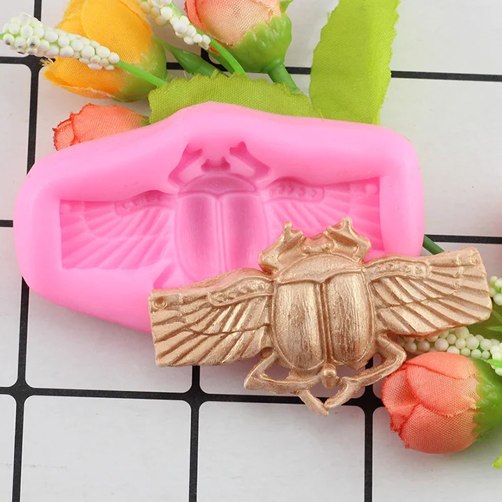 CB454 3D Sugarcraft Хэллоуин летучая мышь паук палец мозговой Жук формы силиконовые формы помадка шоколадный торт украшения формы для выпечки - Цвет: CB454