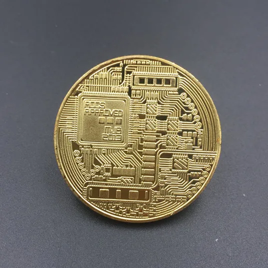 Позолоченная битовая монета Биткоин Коллекционная арт коллекция монет btc