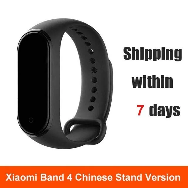 Xiaomi mi-браслет 4 Bluetooth 5,0, умный браслет, фитнес-трекер, браслет AMOLED с цветным экраном, AI, пульсометр mi Band 4 - Цвет: BLACK