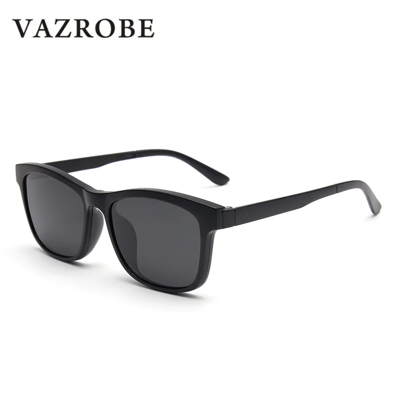 Vazrobe TR90 рамка + клип на солнцезащитные очки с поляризованными линзами Для мужчин